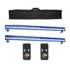 American DJ Eco UV Bar Plus IR LED Black Light Wash Fixtures with Remotes + Bag