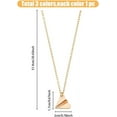 thumbnail image 2 of 3 Colors Paper AirPlane Necklaces Set Triangle Origami Aircraft Charm Pendant Necklaces Tiny Flat Solid Necklaces Dainty Pilot Charms for Woman Dreamer Travelers, 2 of 6