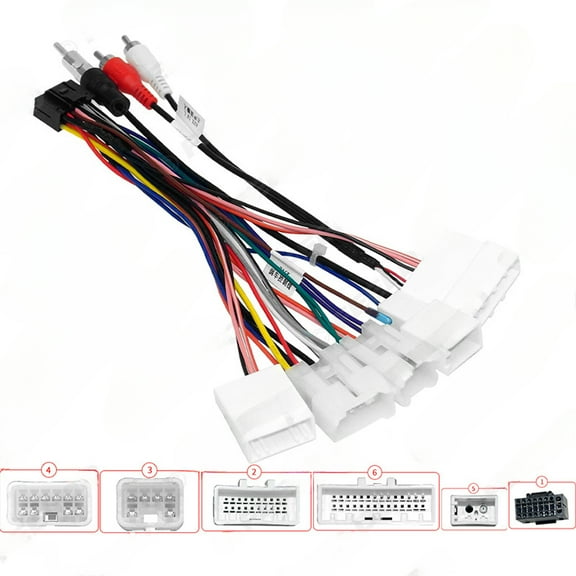 Applicable to new and old Toyota universal low-profile Android large-screen navigation power line AUX adapter line amplifier modification line