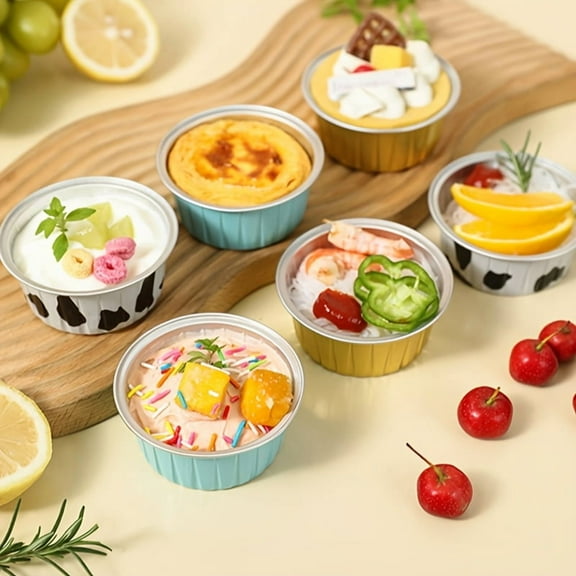 Reusable Aluminum Foil Air Fryer Pans (10-Pack) - Multi-Style Small Baking Molds for Cakes, Pot Pies & Single-Serve Meals