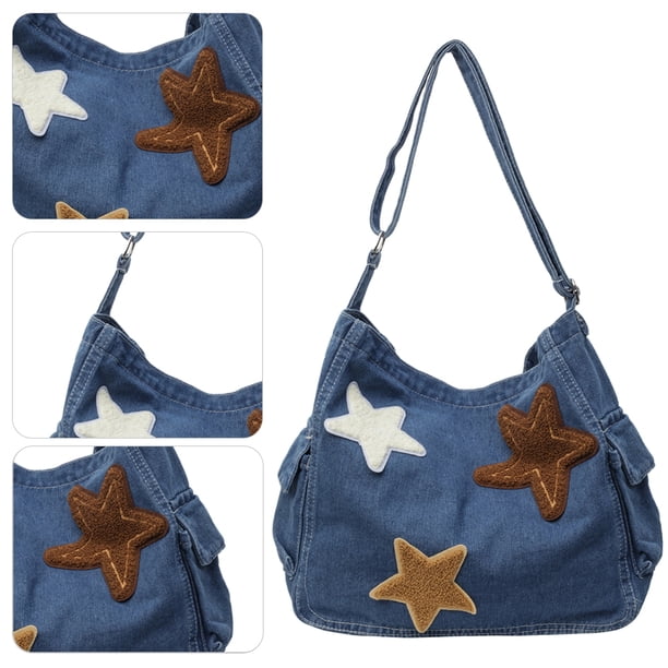 Bolso Mano para Uso Diario Vaquera Con Correa Ajustable Mujer