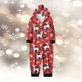 thumbnail image 2 of Hwmodou Family Christmas Pajamas Matching Set Cozy Homewear Snowflake Reindeer Print Hooded Loungewear Holiday Santa Claus Sleepwear Xmas Pjs Set For Couples And Kids, 2 of 7