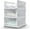 3 Packs-L, variant on 2 Pack Stackable Plastic Storage Basket, Folding Wardrobe Storage Box, Foldable Closet Organizers and Storage Bins,Push-pull Clothes Organizer Shelf for Bedroom Office(L,White)