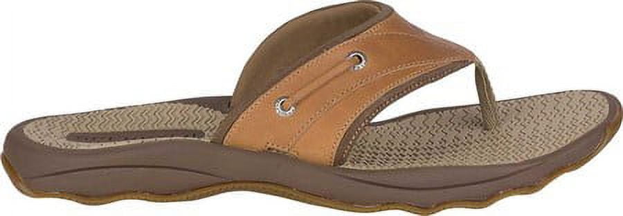 Sperry Brown Men’s Spider Leather Top Slider Outer Banks Thong Size 11 Sperry Outer Banks Thong Sandal in Brown Leather – Country  main image 3