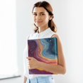 thumbnail image 6 of 3 Ring Binder 1.5 inch Round Rings with Interior Pockets Binders Organizer Office School 2Pack Rainbow-colored Sinuous Marble, 6 of 10