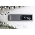 thumbnail image 3 of Dishwasher Magnet Clean Dirty Sign, Universal Strong Dirty Clean Dishwasher Magnet Indicator for Kitchen Organization, Slide Rustic Farmhouse Black and White Parquet, 3 of 5