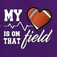 thumbnail image 2 of Wild Bobby, My Heart Is On That Football Field, Sports, Women Graphic Tee, Purple, XX-Large, 2 of 4