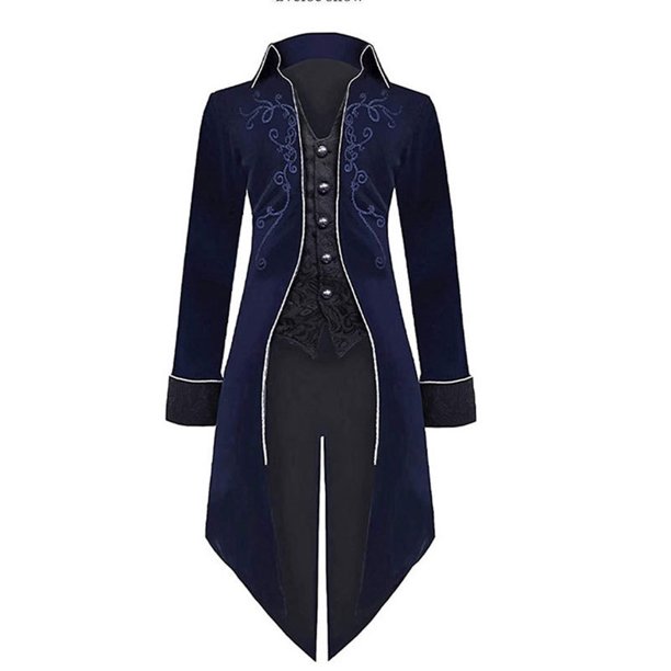 2022 Disfraz Retro Medieval De Halloween Americano Europeo Traje De Longitud Media Abrigo Punk Para Hombre