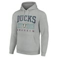 thumbnail image 2 of Men's Starter Heather Gray Anaheim Ducks Retro Graphic Pullover Hoodie, 2 of 3