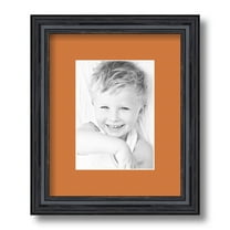 ArtToFrames 9x11" Matted Picture Frame with 5x7" Single Mat Photo Opening Framed in 1.25" Black Stain on Solid Red Oak and 2" Octoberfest Mat (FWM-4083-9x11)