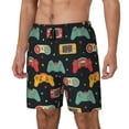 thumbnail image 1 of Bingfone Rétro Jeu Vidéo pour Hommes Maillot de Bain Double Couche avec Doublure, Style à Cordon avec Poches Short de Plage Maillot de Bain Homme-Xx-Grand, 1 of 6