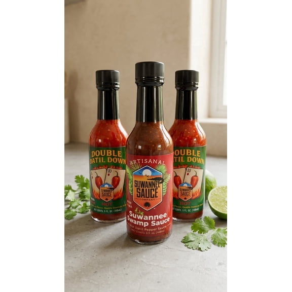 Suwannee Sauce Company Hot Sauce Datil Pepper Variety 3-Pack
