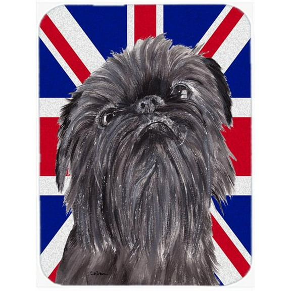 7.75 x 9.25 In. Brussels Griffon With Engish Union Jack British Flag Mouse Pad, Hot Pad Or Trivet
