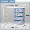 thumbnail image 6 of Sorbus Dresser with 8 Drawers - Furniture Storage Chest Tower Unit for Bedroom, Hallway, Closet, Office Organization - Steel Frame, Wood Top, Easy Pull Fabric Bins (8-Drawer, Blue), 6 of 8