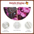 thumbnail image 3 of Lukts Pink Blossoms Butterfly Print Color Life Christmas Tree Skirt, Winter Holiday Tree Mat Decoration ,Can be Used as A Shawl-36", 3 of 6