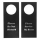 thumbnail image 1 of unbranded 2Ud Carteles De Puerta Para Servicio Y No Molestar En Cuero PU Negro Reversible, 1 of 7