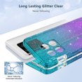 thumbnail image 2 of OnePlus 10T Case, Rosebono Hybrid Glitter Sparkle Transparent Colorful Gradient TPU Skin Cover 360 Protection Case For OnePlus 10T (Teal/Purple), 2 of 4