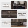 thumbnail image 4 of KeyWhat TV Stand for TVs Up to 80", Modern Entertainment Center with Storage Cabinet & Open Shelves, Cable Management for Living Room, Dark Rustic Oak, 4 of 7