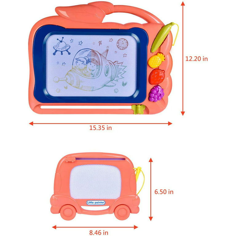 Autrucker Fun Little Toys Drawing Board Set for Kids and Toddlers. Large Magna Doodle Writing Pad Comes with A Travel Size Sketch Doodle Board.Blue, Size: 30