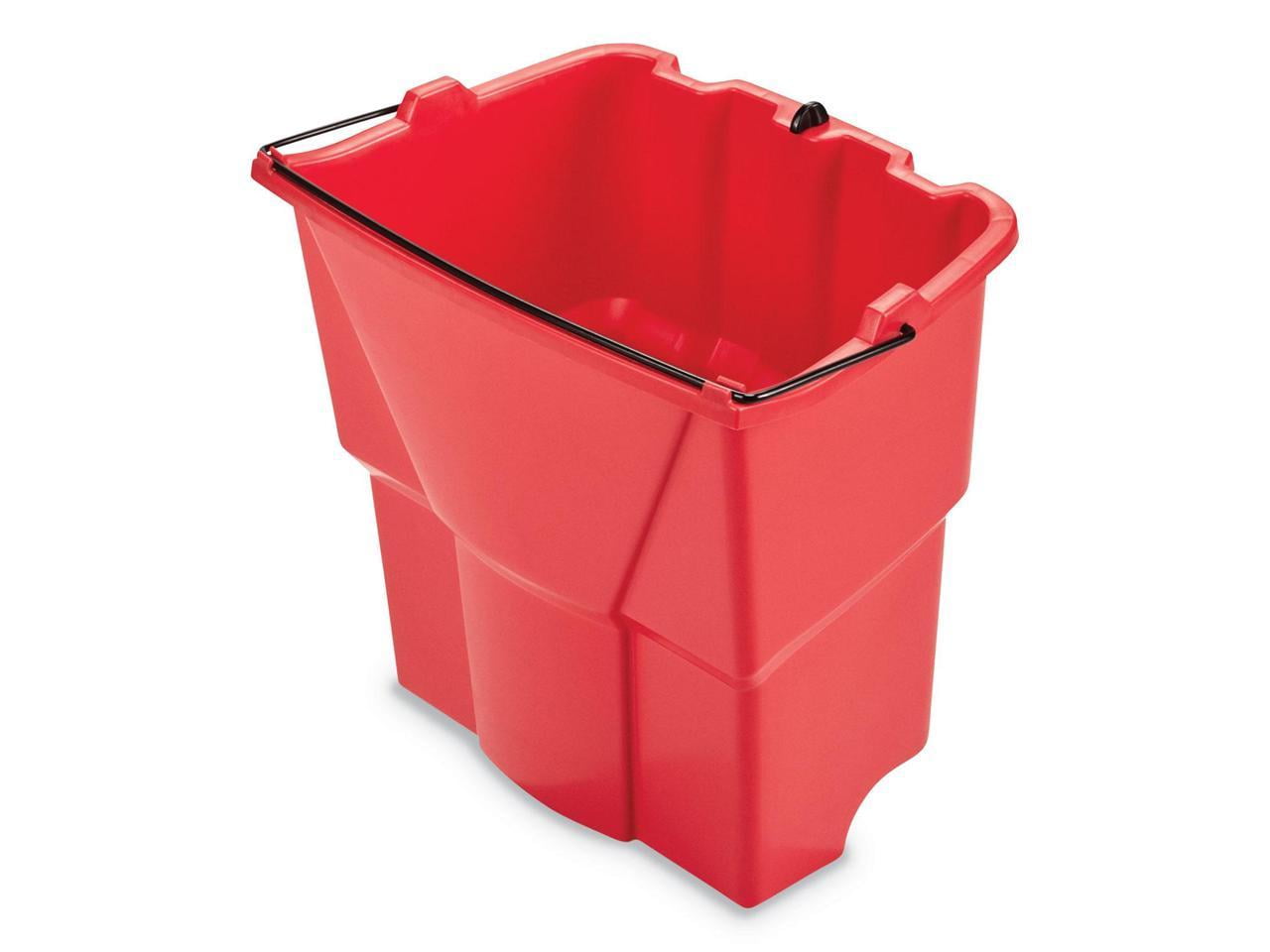 Pre-Owned Rubbermaid Commercial Products WaveBrake® 18 QT Dirty Water Bucket, Red, for Professional/Janitorial Cleaners for Separating Used Water from Clean Water (2064907)