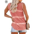 thumbnail image 4 of Luxtrada Women's Tie Dye Vest Plus Size Tank Tops Summer Sleeveless Shirts Loose Blouse Orange,L, 4 of 12