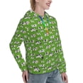 thumbnail image 6 of Fotbe Cows With Calfs Green Pattern Womens Long Sleeve Hoodie, Pullover Hooded Sweatshirt, Kangaroo Pocket Hoodie with Eye-catching Drawstrings-Medium, 6 of 7