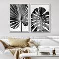 thumbnail image 3 of IDEA4WALL Framed Canvas Print Wall Art Set Tropical Leaf & Monstera Jungle Leaf Illustration Modern Art Decor Bohemian Nature Botanical Art for Living Room, Bedroom, Office - White 24"x36"x2, 3 of 5