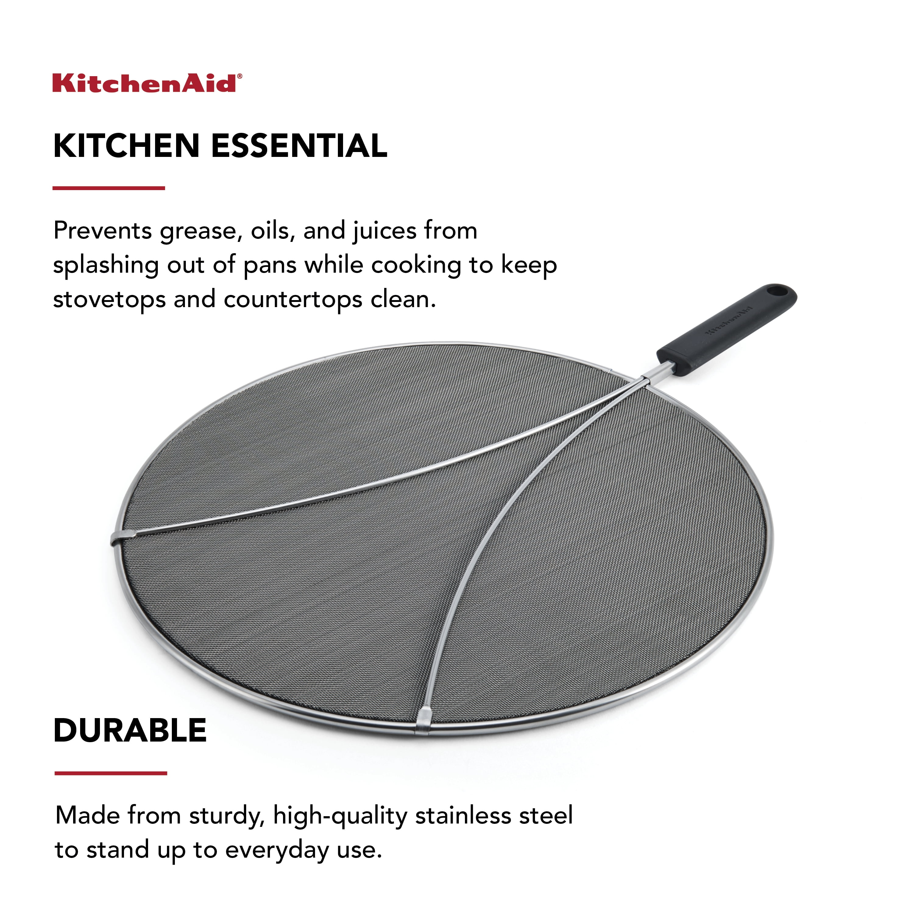Kitchenaid Gourmet Odor Absorb Splatter Screen in Black