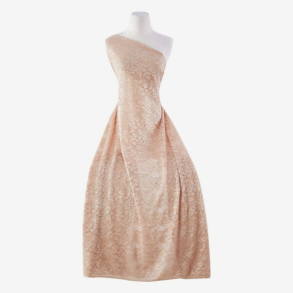 Zelouf Venice Glitter Stretch Lace , Sewing, DIY, Crafts Fabric by the Yard, Feather Dew, 3 Yard