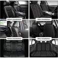thumbnail image 5 of LAONNVIR Front Car Seat Covers Fit for Ford Explorer 2004-2025 Leather Seat Cushion Protector with Lumbar Support Compatible Airbag Black,2PCS Front, 5 of 8