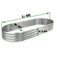 thumbnail image 6 of Galvanized Raised Garden Bed Kit, Galvanized Planter Raised Garden Boxes Outdoor, Oval Metal Raised Garden Beds for Vegetables, 6 of 8