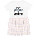 thumbnail image 3 of Inktastic Middle Sister Announcement Girls Toddler Dress, 3 of 5