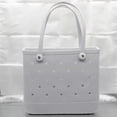 thumbnail image 2 of Bolsa de playa Boggs Extra grande, cesta de playa EVA de viaje de verano, bolso de mano para Picnic para mujer, bolso de hombro lavable impermeable con agujeros, 2 of 5