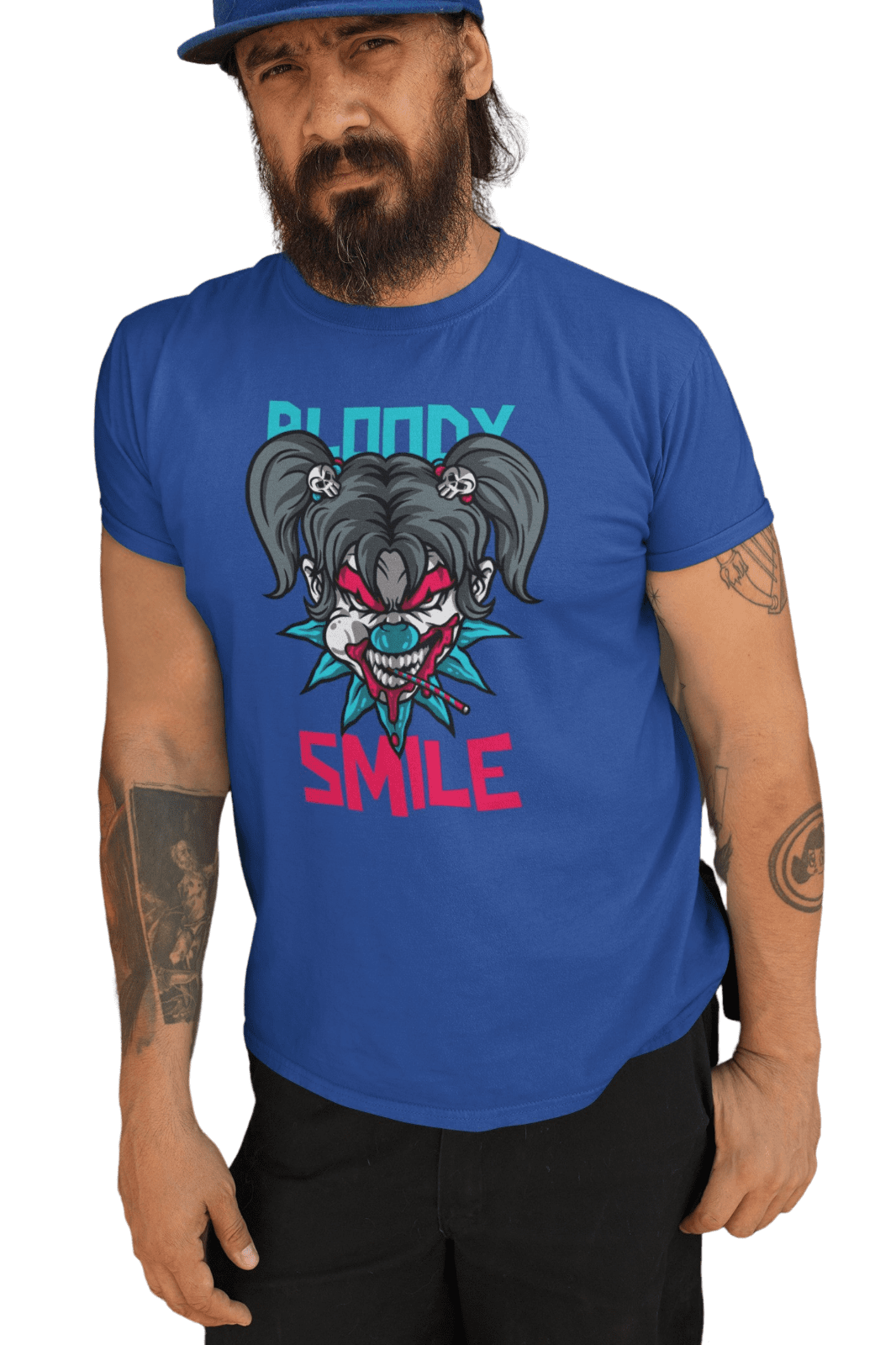 evil-clown-sleeve-tattoo-designs