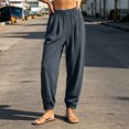 thumbnail image 5 of LIaqionyy Women Pants Casual Flowy Pant Elastic Waist Jogger Vacation Beach Lightweight Lounge Trousers with Pockets, 5 of 7