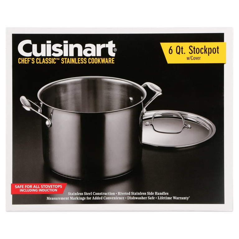 Cuisinart 6-Quart. Stockpot w/Cover, Stainless Steel