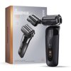 MANSCAPED® The Chairman™ PRO Men’s Electric Foil Face Shaver - Two Interchangeable Blades, SkinSafe® Four-Blade Foil & Stubble Trimmer, Travel Lock - Black