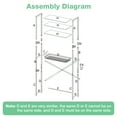 thumbnail image 7 of Mr IRONSTONE Over The Toilet Storage Shelf, 4-Tier Wooden Bathroom Organizer Adjustable Saver Space Rack with Toilet Paper Holder, Vintage Brown, 7 of 7