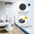 thumbnail image 4 of Carillón de viento multicolor cambiante, carga solar, lámpara solar móvil colgante para patio, jardín, ahorro de energía, 4 of 8