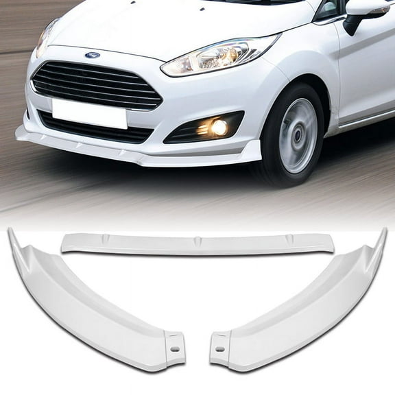Stay Tuned Performance Front Bumper Body Spoiler Lip For 2014-2019 Ford Fiesta STP-Style Painted White