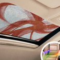 Windows Rainbow Ribbons Red Swirling Ribbon Window Privacy Film, Vibrant Red Art Curved Wave ...