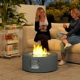 thumbnail image 2 of Outsunny 30" Propane Fire Pit Table with Waterproof Cover 50,000 BTU, Grey, 2 of 10