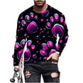 thumbnail image 4 of Ceisia Men's Colorful Glitter Paw Print T-Shirt | Slim Long-Sleeve Crewneck Casual Top Gift, 4 of 5
