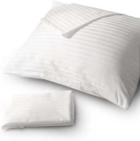 4 Pack Pillow Protectors Standard 20x26 Inches Hypoallergenic 100% Cotton Sateen 