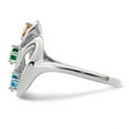 thumbnail image 4 of Sterling Silver Rhodium-plated Synthetic 3 Stone Mother's Ring XMR3/3SS, 4 of 7
