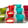 thumbnail image 6 of OXO SoftWorks Reusable Silicone Round Baking Cups 3 Oz for Baking, Air Fryers, and Multicookers, 12 Pack, Multicolor, 6 of 13