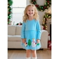 thumbnail image 2 of Bellafa 2-7T Girls Tulle Dresses Toddler Long Sleeve Sparkle Tutu Dress Kids Applique Party Dresses Christmas Gifts, 2 of 8
