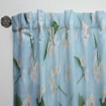 thumbnail image 3 of Designart 'Jasmine White Flowers On Bright Blue' Mid-Century Modern Curtain Panel, 3 of 5