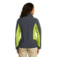 thumbnail image 2 of Port Authority Ladies Core Colorblock Soft Shell Jacket-L (Battleship Grey/ Charge Green), 2 of 6