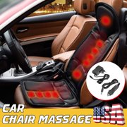 Heated Vibrating Seat Cushion - Portable Chair Pad Massager with Soothing Heat for Back Thighs & Body Pain Relief - Home Office or Car Use